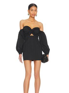 NWT Black Superdown Long Sleeve Off The Shoulder Dress-Size Medium